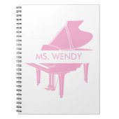 Cadeau voor Piano Teacher Grand Piano Notitieboek (Voorkant)
