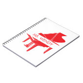 Cadeau voor Piano Teacher Grand Piano Notitieboek (Linkerzijde)