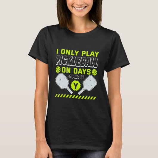 cadeau voor pickleball speler t-shirt (Voorkant)