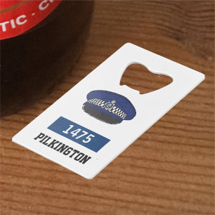 Cadeau voor politieagent. UK politie pet Creditkaart Flessenopener