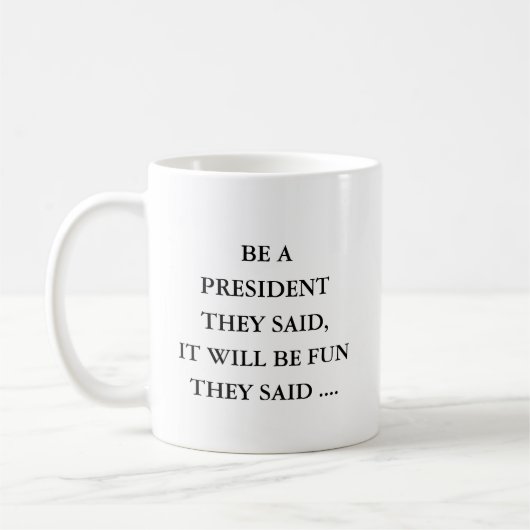 Cadeau voor President, Idee voor President Koffiemok (Links)
