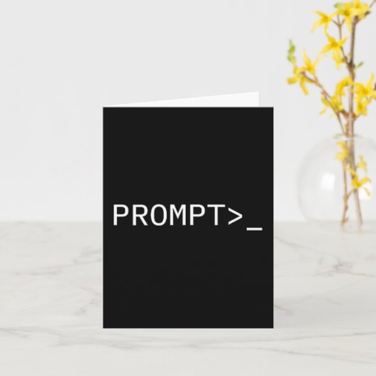 Cadeau voor Prompt Coder voor Ai Prompt Engineer & Kaart (Gele Bloem)