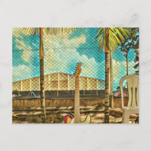 cadeau voor retro-gitaar liefhebber briefkaart