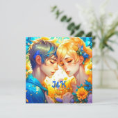 Cadeau voor romantisch stel | Anime-jongen en -mei (Staand voorkant)
