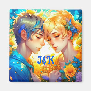 Cadeau voor romantisch stel   Anime-jongen en -mei Magneet