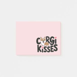 Cadeau voor schattige Corgi liefhebbers Roze Hart Post-it® Notes