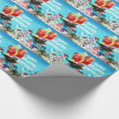 cadeau voor schildpad voor laat verjaardagsjaar cadeaupapier (Hoek)