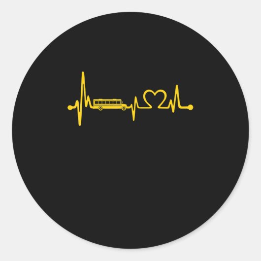 cadeau voor schoolbus ronde sticker (Voorkant)