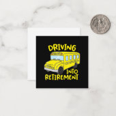 cadeau voor schoolbuschauffeur notitiekaartje (Voorkant / Achterkant in situ)