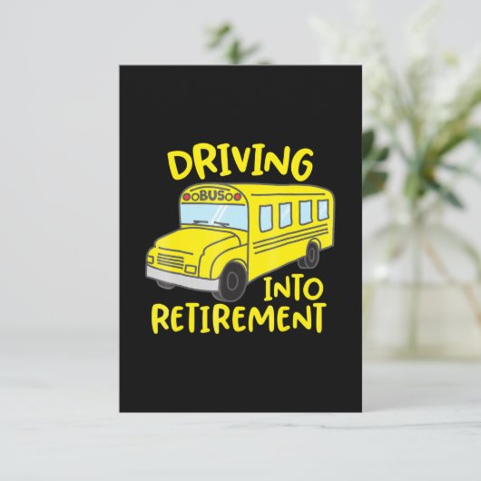 cadeau voor schoolbuschauffeur RSVP kaartje (Staand voorkant)