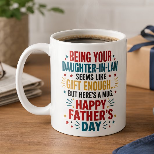 Cadeau voor schoonzoon koffiemok Funny Vaderdag