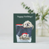 cadeau voor Shih Tzu Kerstmis Feestdagenkaart (Staand voorkant)