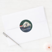 cadeau voor Shih Tzu Kerstmis Ronde Sticker (Envelop)