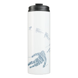 Cadeau voor Skiloper - Uniek Winter Sport Design Thermosbeker