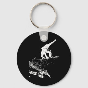 cadeau voor snowboarder Wintersport Design SN Sleutelhanger