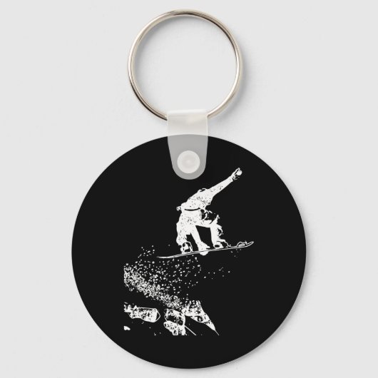  cadeau voor snowboarder Wintersport Design SN Sleutelhanger (Voorkant)
