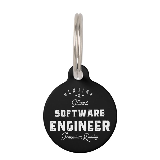 Cadeau voor software engineer huisdierpenning (Voorkant)