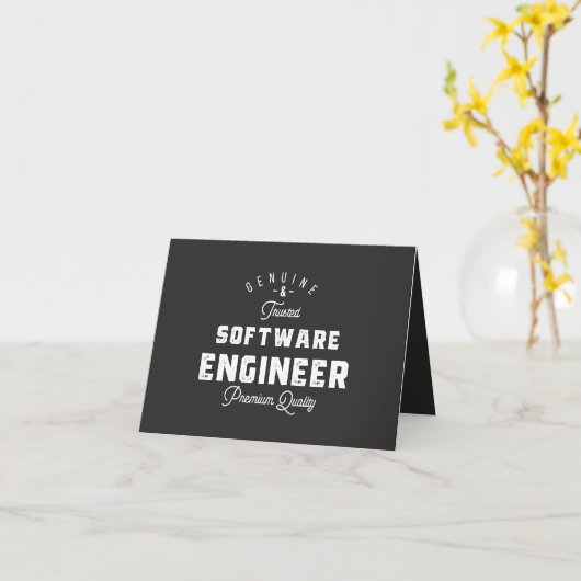Cadeau voor software engineer kaart (Gele Bloem)