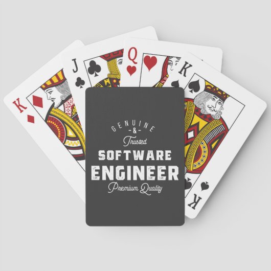 Cadeau voor software engineer pokerkaarten (Achterkant)