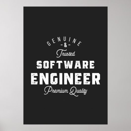 Cadeau voor software engineer poster (Voorkant)