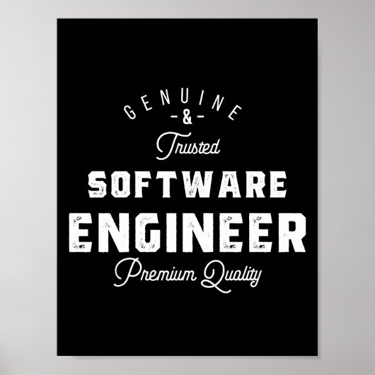Cadeau voor software engineer poster (Voorkant)