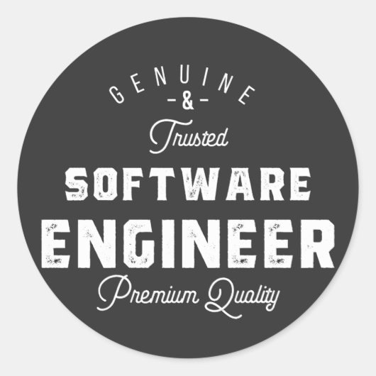 Cadeau voor software engineer ronde sticker (Voorkant)