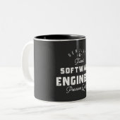 Cadeau voor software engineer tweekleurige koffiemok (Voorkant links)