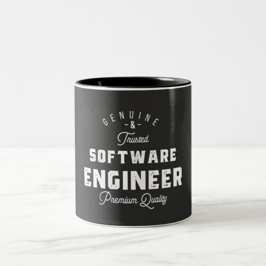 Cadeau voor software engineer tweekleurige koffiemok (Center)