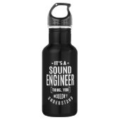 Cadeau voor Sound Engineer Waterfles (Voorkant)