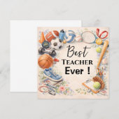 Cadeau voor sportleraar bedankt einde schooljaar (Voorkant / Achterkant)