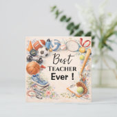 Cadeau voor sportleraar bedankt einde schooljaar (Staand voorkant)