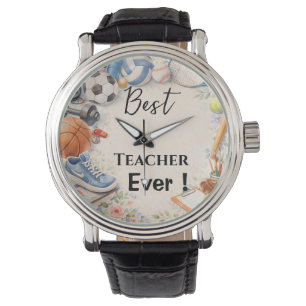 Cadeau voor sportleraar bedankt einde schooljaar horloge