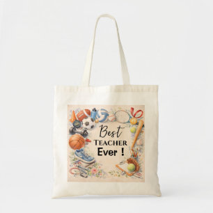 Cadeau voor sportleraar bedankt einde schooljaar tote bag