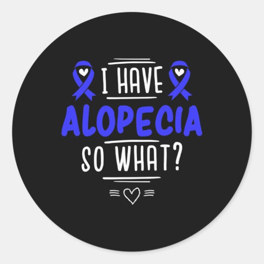 Cadeau voor Spot Kaalheid Patiënten Haarverlies Ronde Sticker (Voorkant)