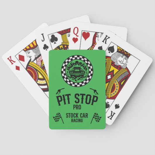 Cadeau voor Stock Car Racing Pokerkaarten (Achterkant)