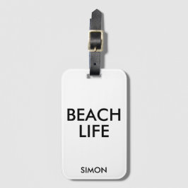 Cadeau voor strandredder bagagelabel