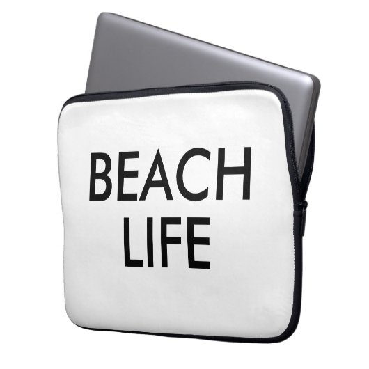 Cadeau voor strandredder laptop sleeve (Voorkant Links)