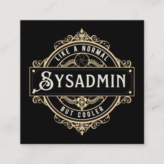 Cadeau voor Sysadmin baan - Sysadmin bedrijf Informatiekaartje (Voorkant)