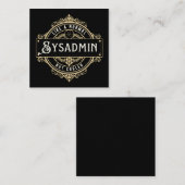 Cadeau voor Sysadmin baan - Sysadmin bedrijf Informatiekaartje (Voorkant / Achterkant)