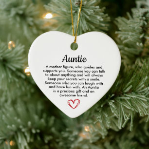 Cadeau voor tante, Cadeau voor zus, Tante nicht ca Keramisch Ornament