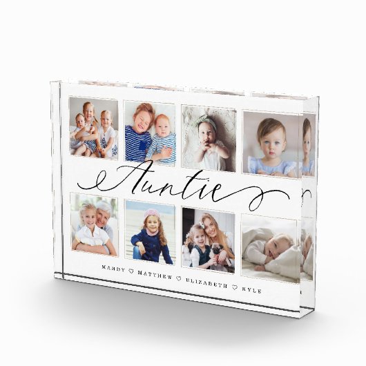 Cadeau voor tante | Kleinkinderen Fotocollage Fotoblokken (Rechts)