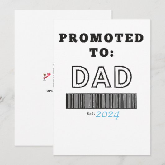 Cadeau voor toekomstige vader kaart (Voorkant / Achterkant)