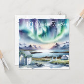 Cadeau voor trouwdag reizen IJsland Kaart (Voorkant / Achterkant in situ)