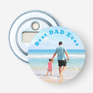 Cadeau voor uw beste papa ooit Foto Flesopener Button Flesopener