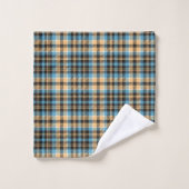 Cadeau voor vader – Blauwe gele geruite handdoek v (Wasdoekje)