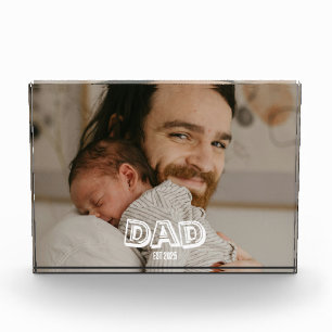 Cadeau voor vader, 'Dad Est', aandenken voor nieuw Fotoblokken
