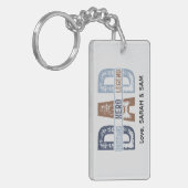 Cadeau voor vader, echtgenoot, held, legende sleutelhanger (Voorkant Links)