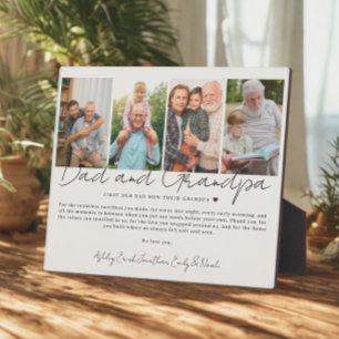 Cadeau voor vader en opa van kinderen en kleinkind fotoplaat