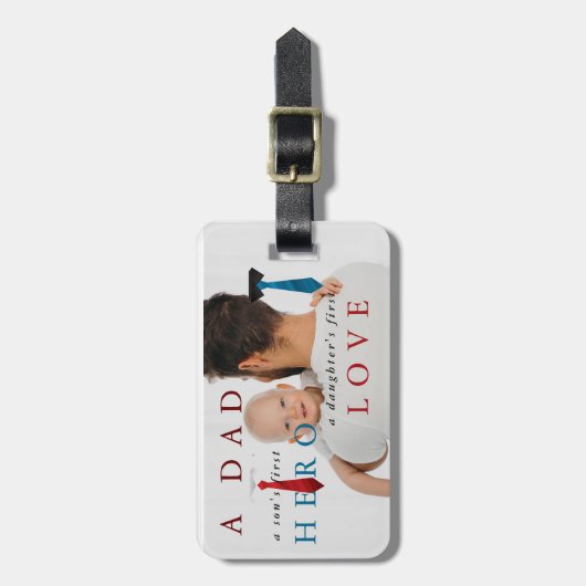 Cadeau voor vader -Foto Bagagelabel (Voorkant verticaal)