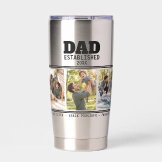 Cadeau voor vader-kind foto geïsoleerde drinkbeker